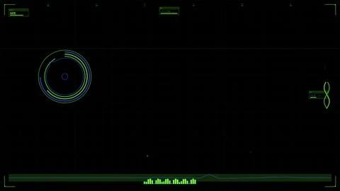 Military hud interface design used for war and sci-fi animations in digital.. Stock Footage 327984517