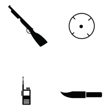 Military icon set Stock Illustration