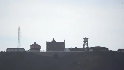 Military Installment  on a hillside Vídeo Stock 147162704