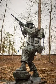 Military iron statue Stock Photos