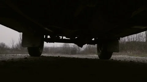 Military jeep in the road Stock Footage 129754253