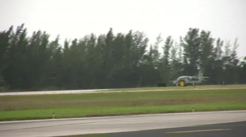 Military jet taking off Stock Footage