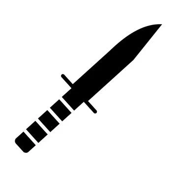 Military knife simple icon Stock Illustration