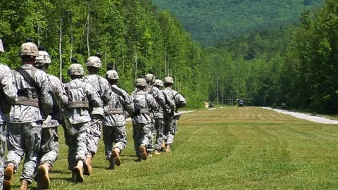 Military Lineup Stock Footage 69774555