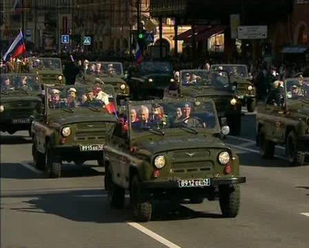 The military machine in the festive parade Stock-Footage 20463071