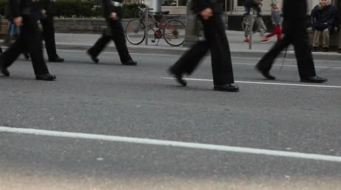 Military march Stock Footage 22899796