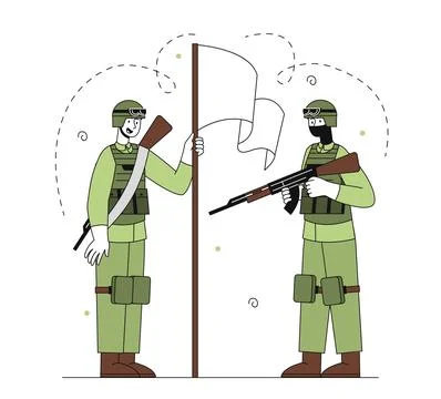 Military men vector simple Illustrazione stock