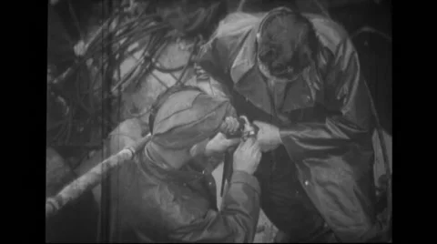 Military men working on the train wagon Stock Footage 39886914