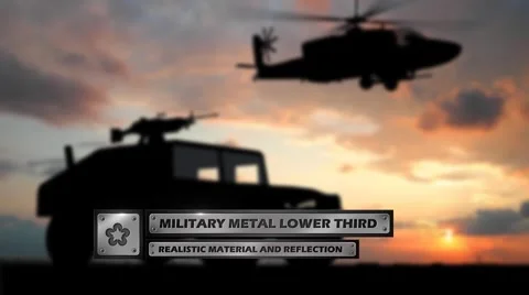 Military Metal Lower Third Stock After Effects