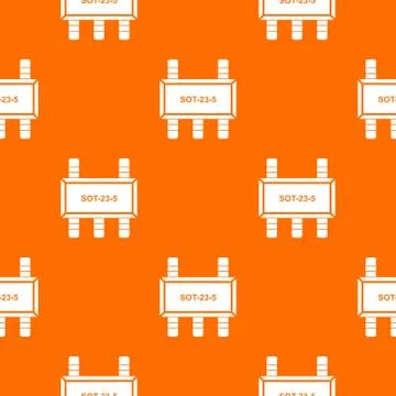 Military microchip pattern vector orange Illustrazione stock