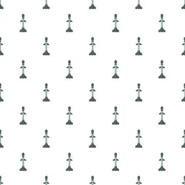 Military missile weapons seamless pattern for army technology Stock Illustration