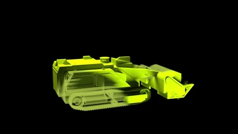 Military Object Rotating on Black Background, Three Dimensional Animated Video Stock Footage 261851722