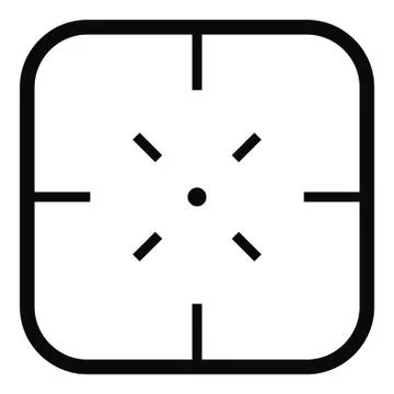 Military objective icon, simple style. Stock Illustration