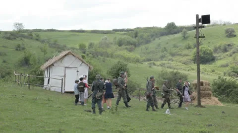 Military occupation. Editorial Stock Footage 25864403