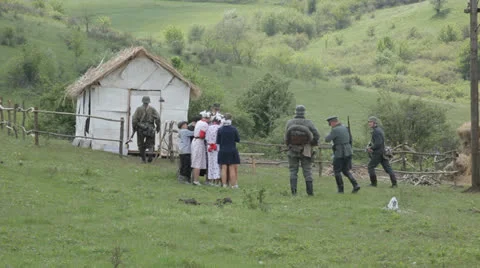 Military occupation. Editorial Stock Footage 25873222