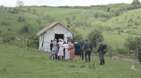 Military occupation. Editorial Stock Footage 25873259