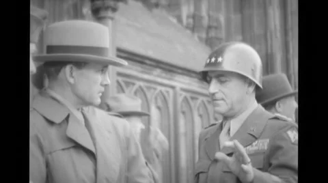 Military officer having a discussion Stock Footage