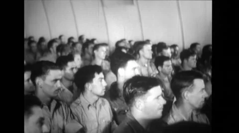 Military officers and military soldiers attending the briefing Stock Footage