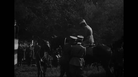 Military officers proceeding towards White House Stock Footage