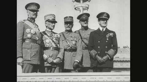 Military Officers standing together Stock Footage