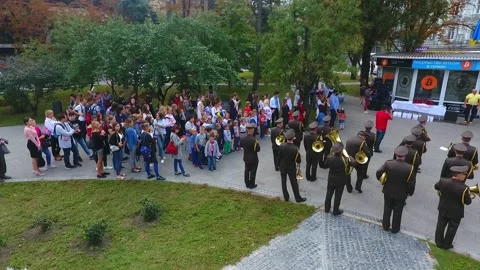Military orchestra Stock Footage 130837842