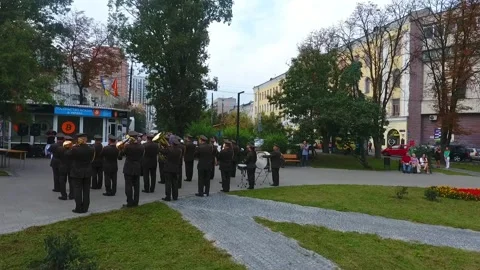 Military orchestra Stock Footage 130888388
