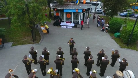 Military orchestra Stock Footage 130888607