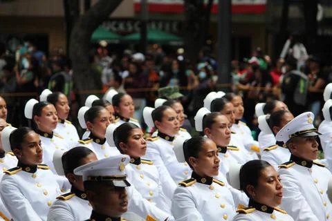 Military parade at CDMx Stock Photos