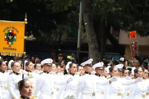 Military parade at CDMx Stock Photos