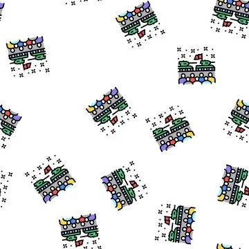 Military parade vector seamless pattern 库存插图