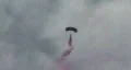 Military Paratrooper Does Stunt At Airshow HD Footage
