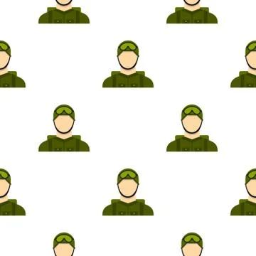 Military paratrooper pattern flat Illustration