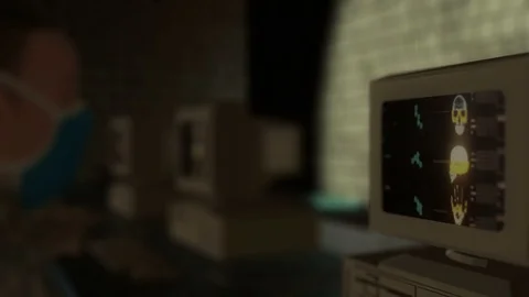 Military Performing Human Experiments on Old Computers Stock Footage 98579741