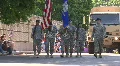 Military Personnel March In A Memorial Day Parade HD Footage