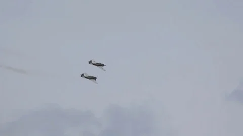 Military plane fly in the sky Stock Footage 75651699