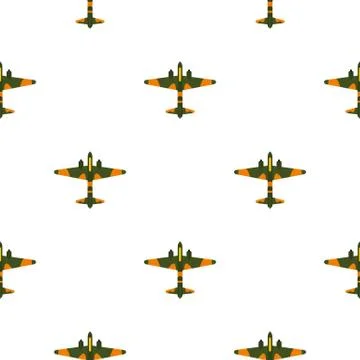 Military plane pattern flat Stock Illustration