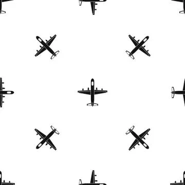 Military plane pattern seamless black 스톡 일러스트