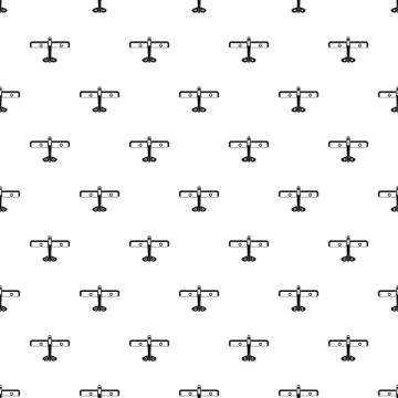 Military plane pattern, simple style Stockillustratie