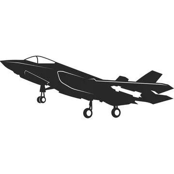 A military plane with a shell. Vector illustration. Stock Illustration