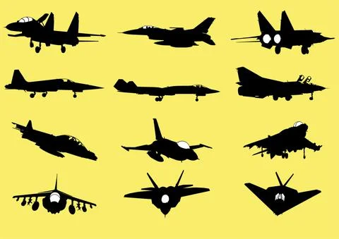 Military planes Illustrazione stock