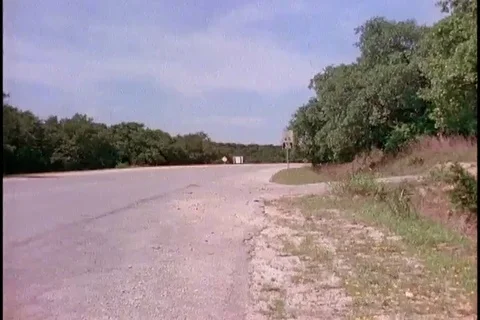 Military police chase the criminal in the car - 1973 Stock Footage