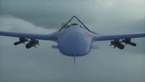 Military Predator Drone Flying over clouds. Realistic 4k animation 库存影片 304362782