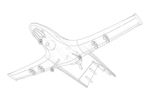 Military Predator Drone 스톡 일러스트