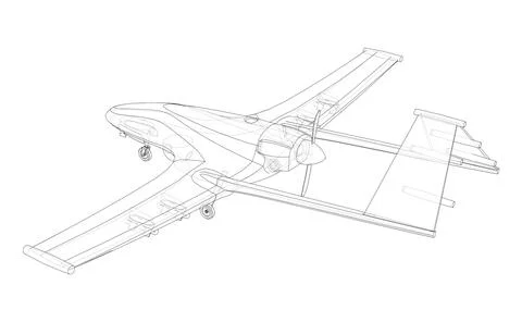 Military Predator Drone. Vector Stock Illustration