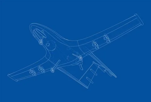 Military Predator Drone. Vector Stock Illustration