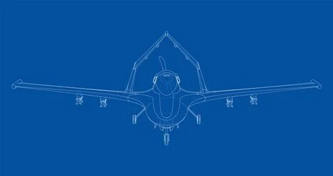 Military Predator Drone. Vector Stock Illustration