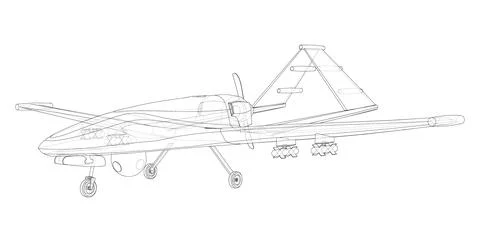 Military Predator Drone. Vector Stock Illustration