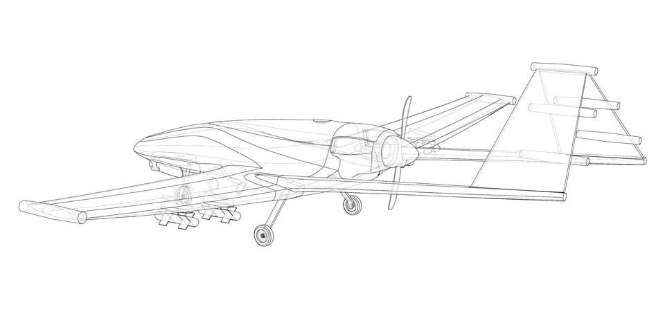 Military Predator Drone. Vector Stock Illustration