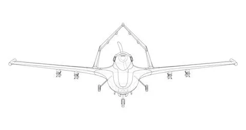 Military Predator Drone. Vector Stock Illustration