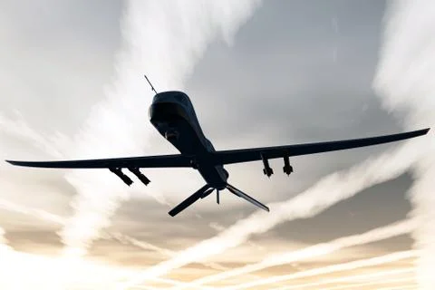 Military Predator Type Drone Stock Illustration